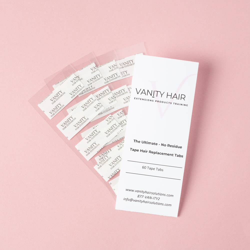 Replacement Tape Tabs — the card with tabs fanned beside it